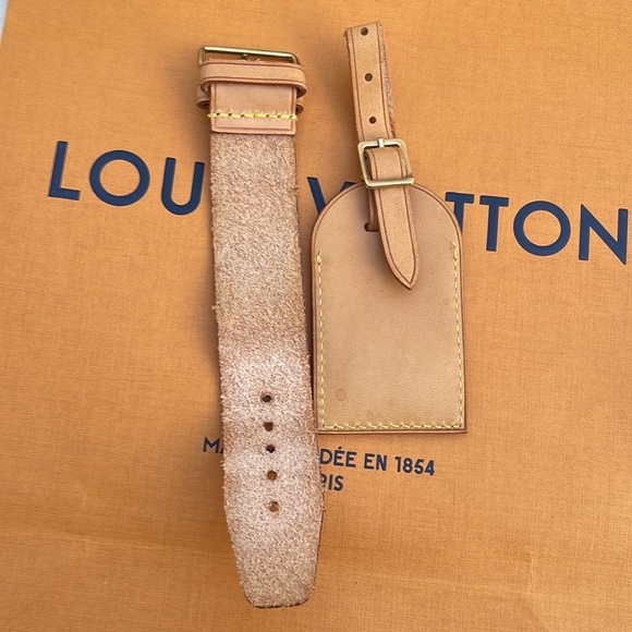 Authentic Louis Vuitton Luggage Tag and Poignet Belt - Picture 3 of 5